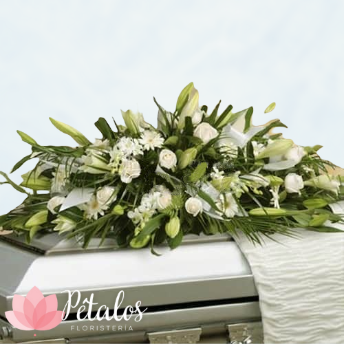 Arreglo Fúnebre Cubre Caja Celestial